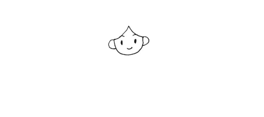 小公主简笔画画法步骤