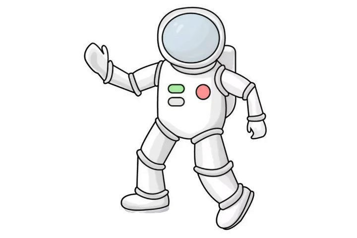 太空人简笔画画法步骤
