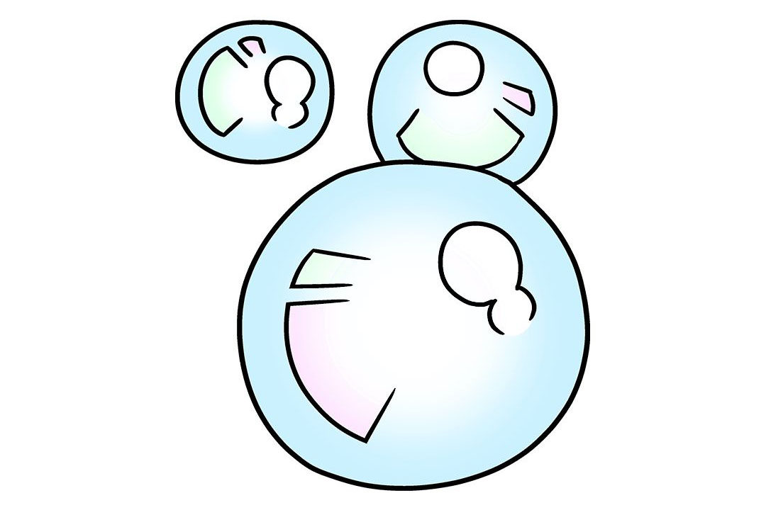 可爱的气泡怎么画