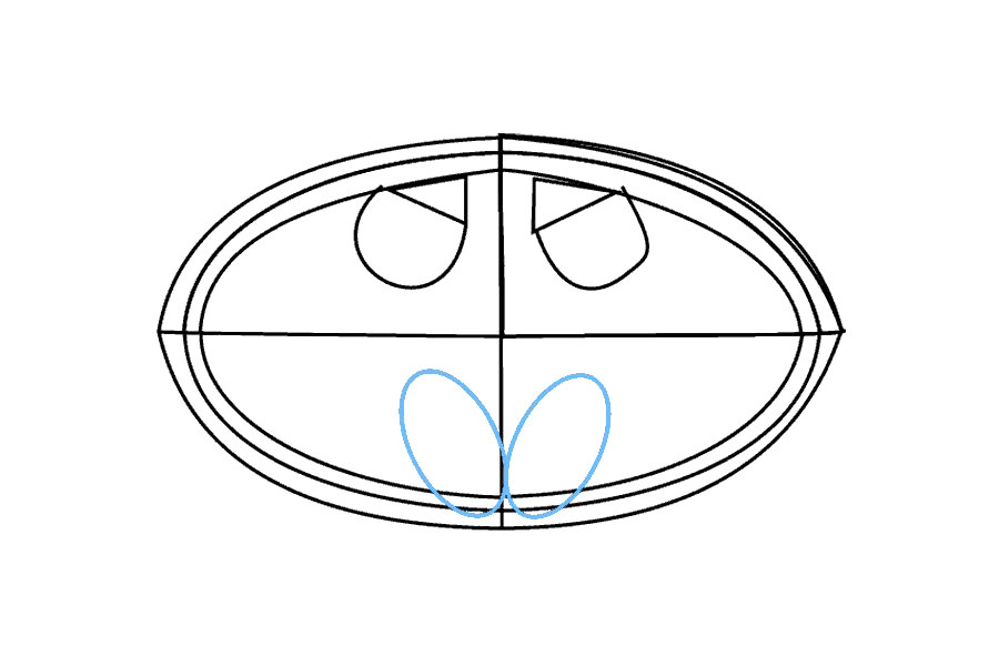 简单的蝙蝠侠标志简笔画画法