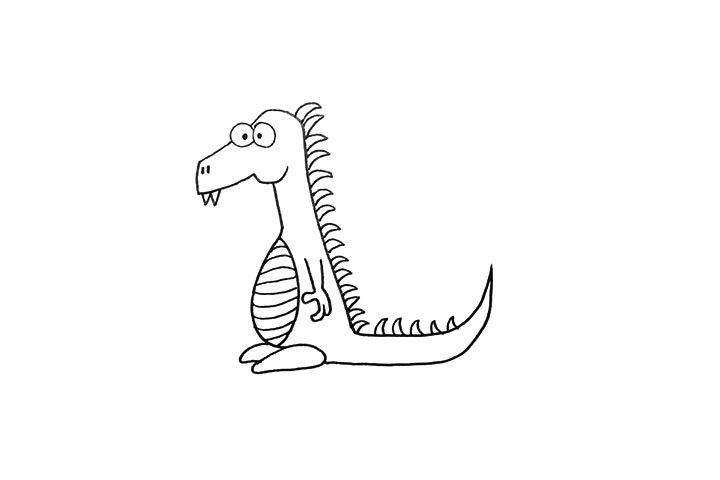 翼龙简笔画画法步骤