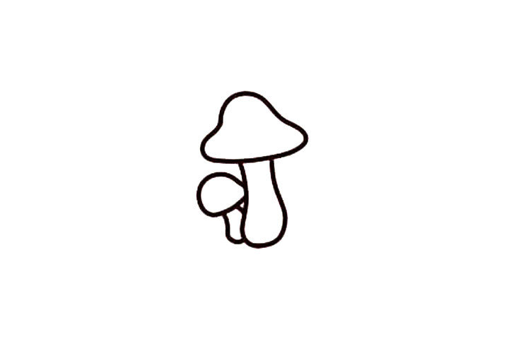 可爱蔬菜简笔画 香菇怎么画