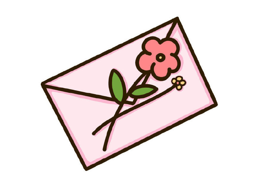 送给女神的一封信简笔画画法步骤