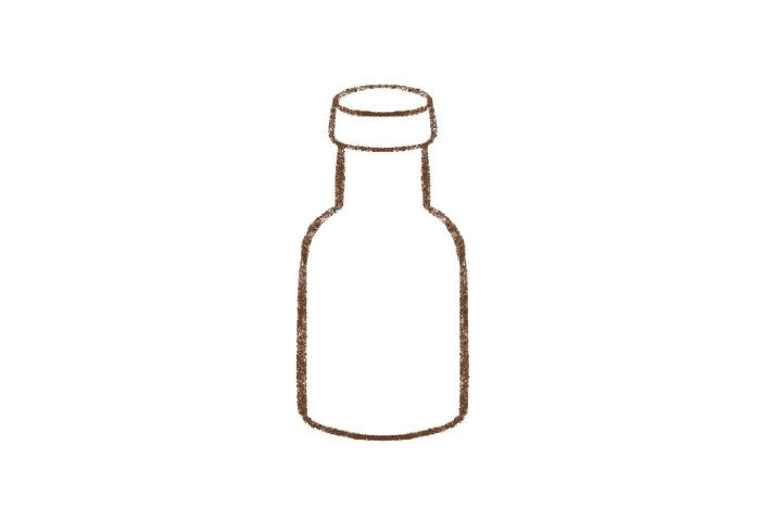 一瓶橙汁怎么画