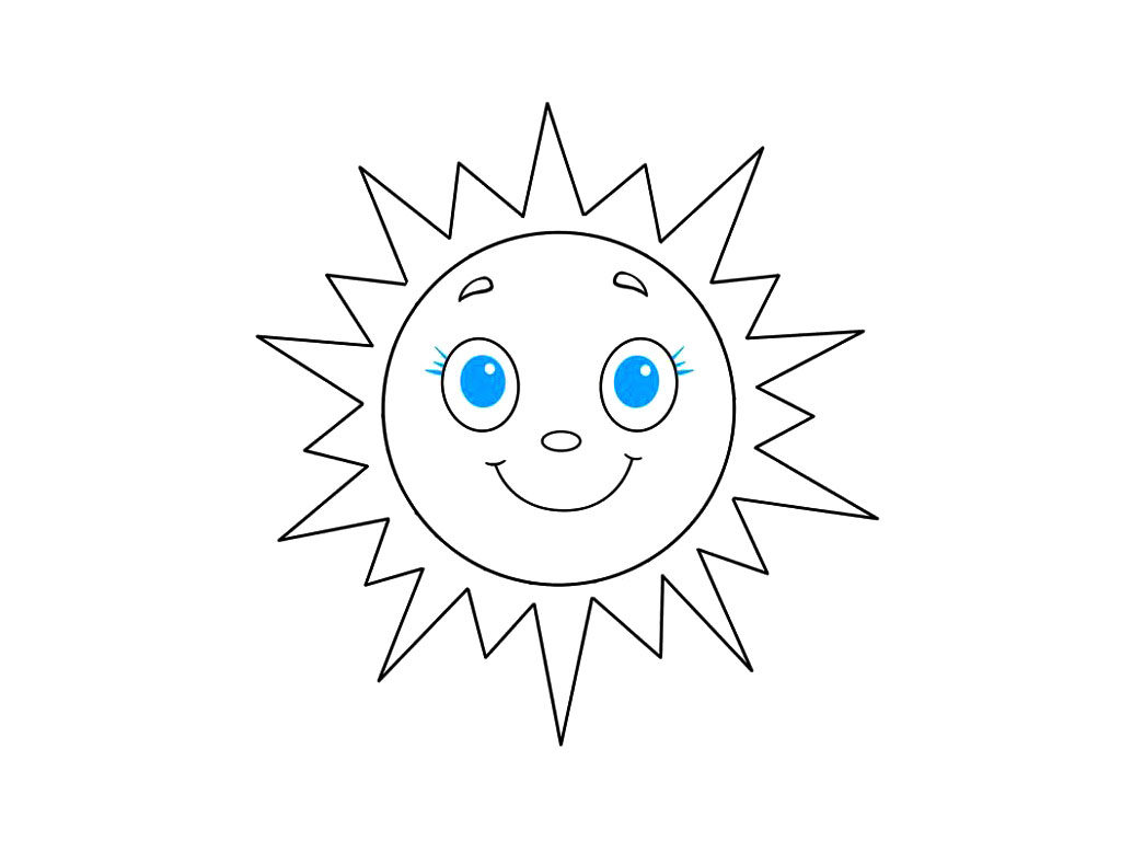卡通太阳简笔画画法步骤