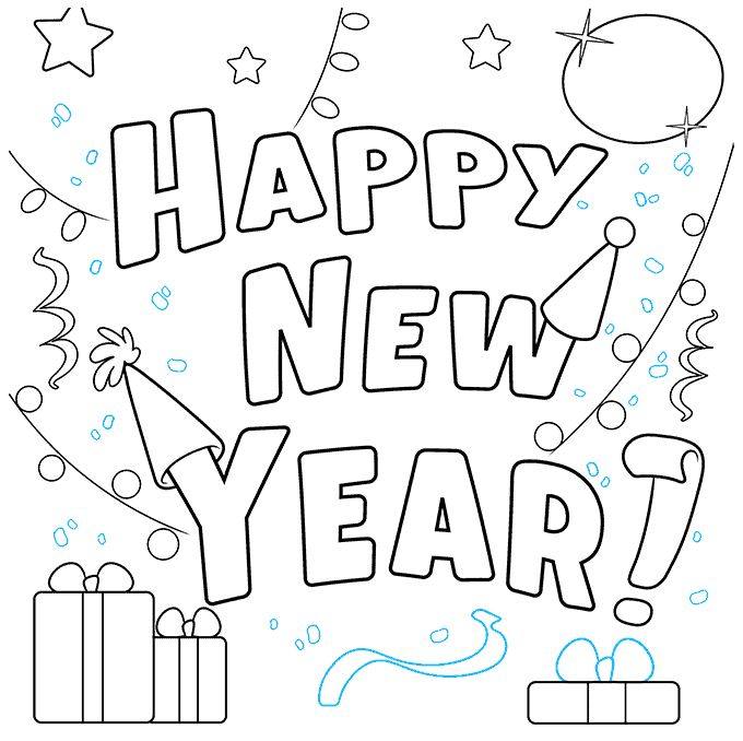 新年贺卡怎么画