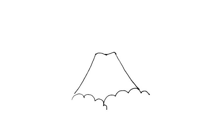 火山爆发简笔画画法步骤