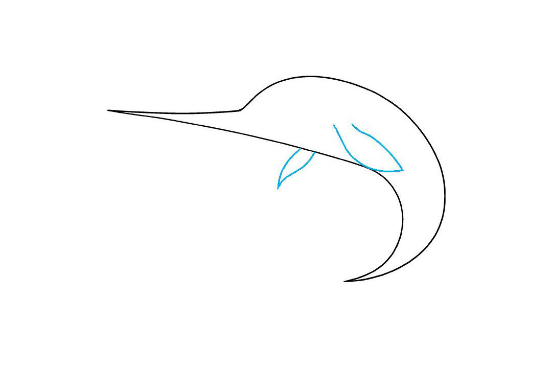 如何画旗鱼简笔画