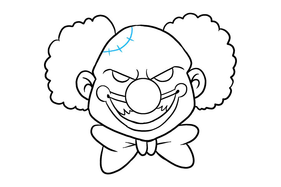如何画一个可怕的小丑