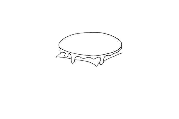 美味汉堡怎么画