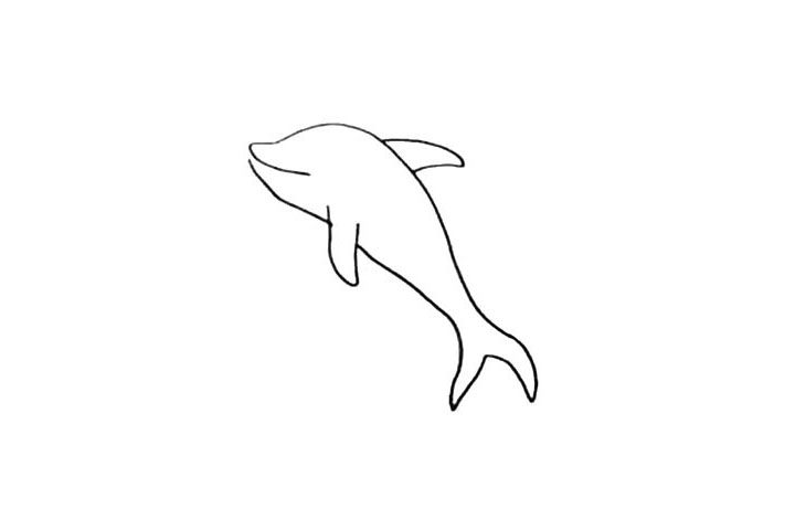 海豚简笔画怎么画