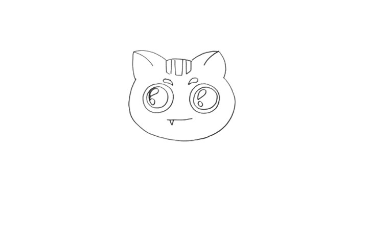 怎么画简单可爱小猫简笔画画法