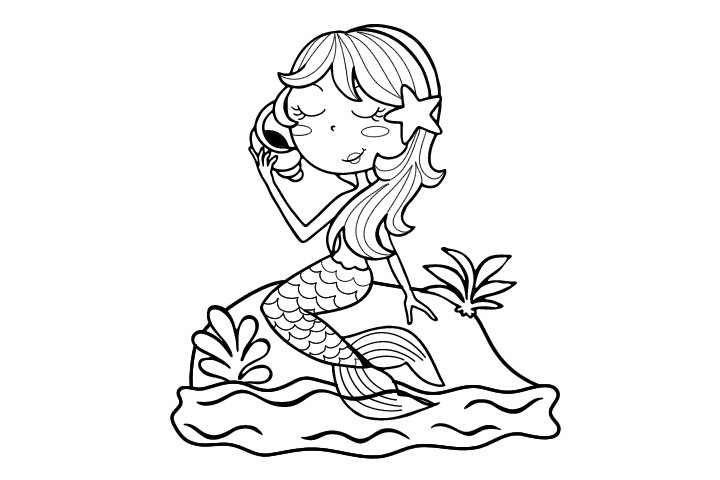 各种美人鱼简笔画的画法