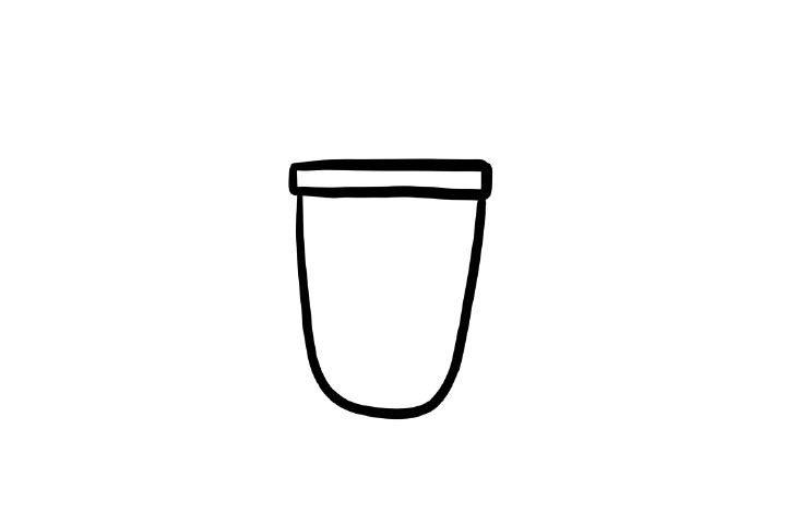 缤纷水果茶简笔画画法步骤