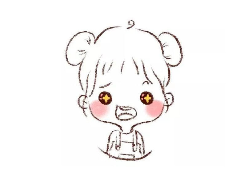 可爱的女孩卡通头像简笔画