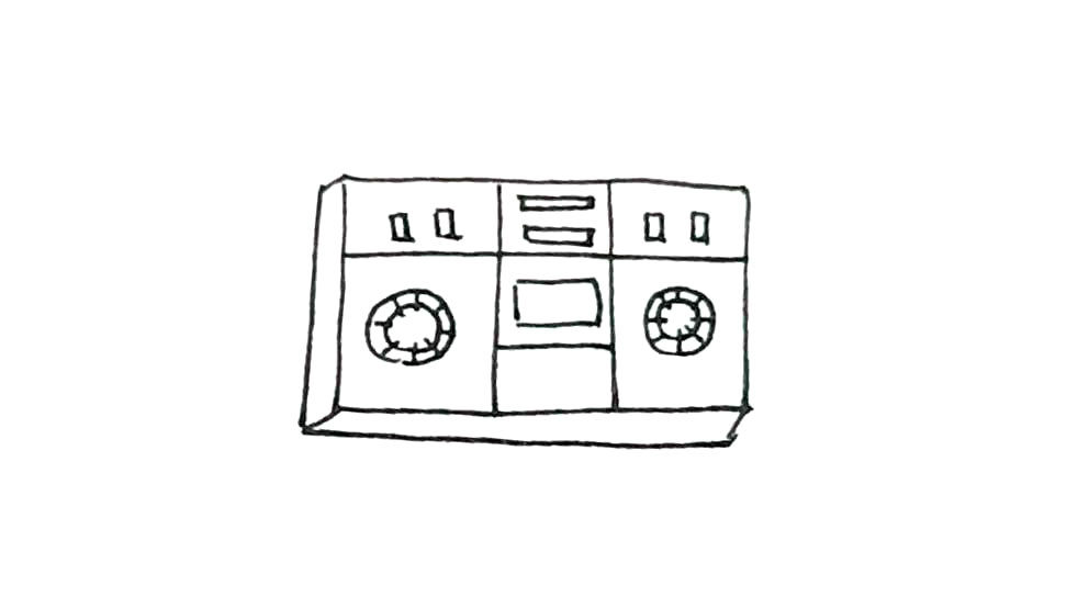 录音带简笔画画法