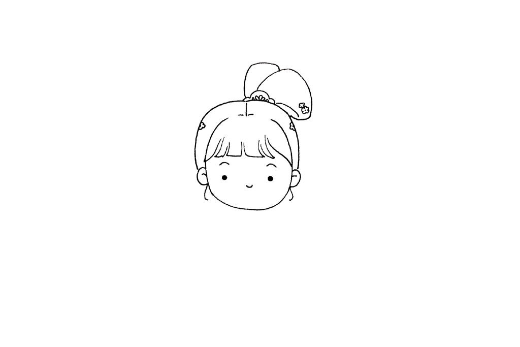 古装小女孩简笔画画法教程