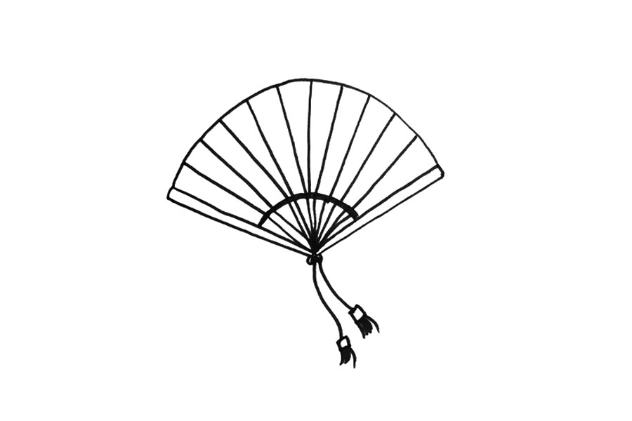 古风扇子怎么画