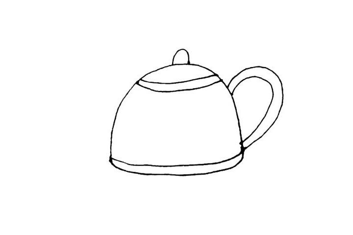 茶壶简笔画画法步骤
