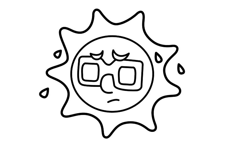 卡通太阳天气图标的画法