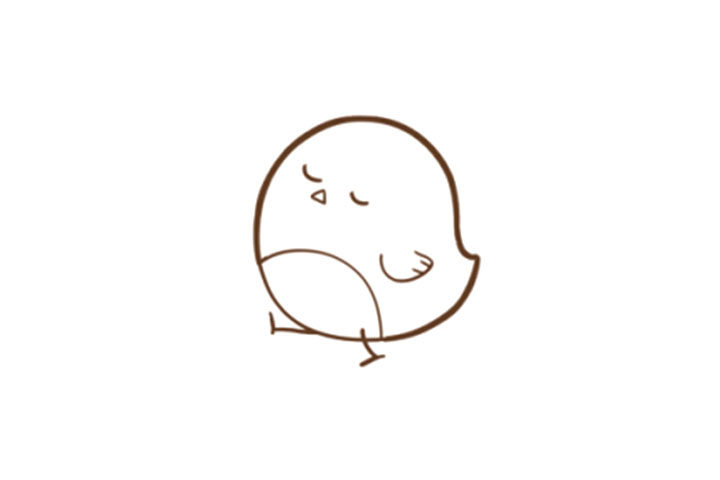 小鸡卡通简笔画