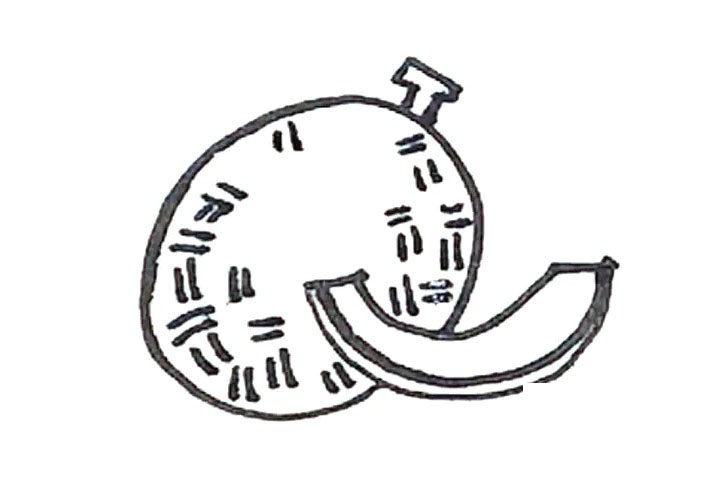 哈密瓜简笔画教程