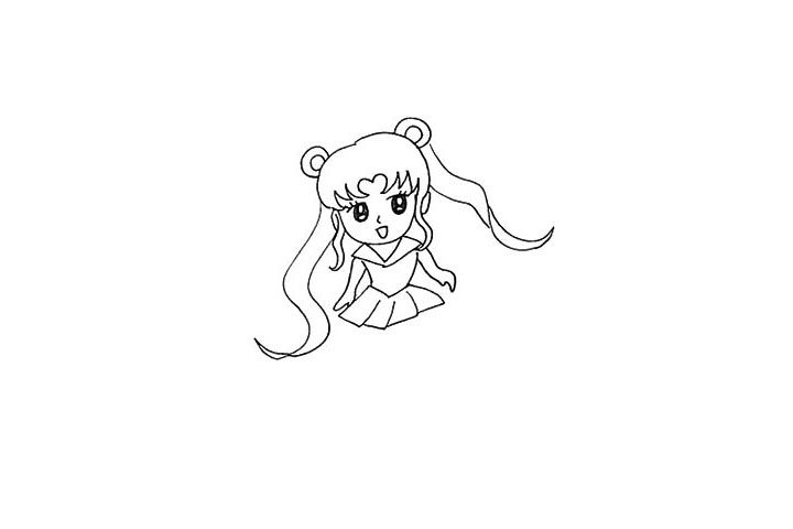 美少女战士简笔画画法步骤
