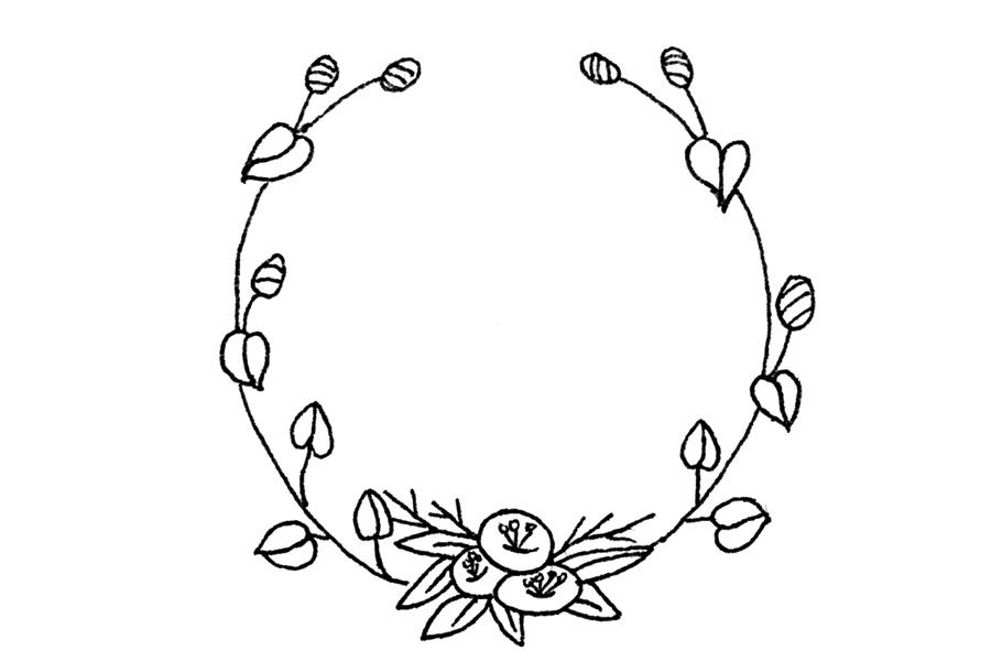 漂亮花环简笔画图片