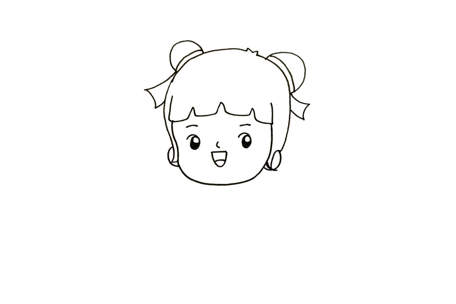 拜年小孩怎么画