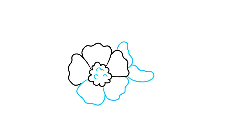 花丛简笔画画法步骤