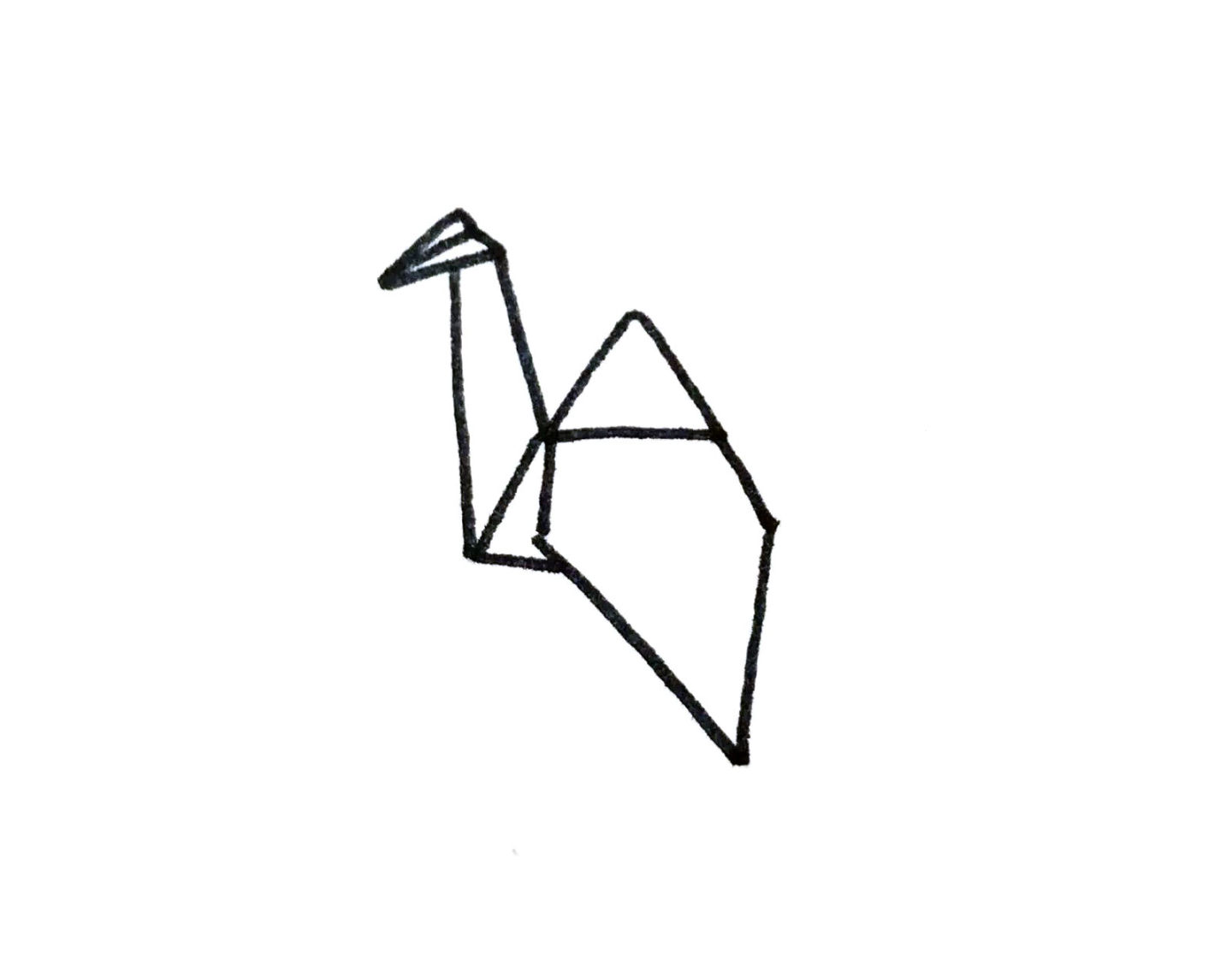千纸鹤简笔画怎么画