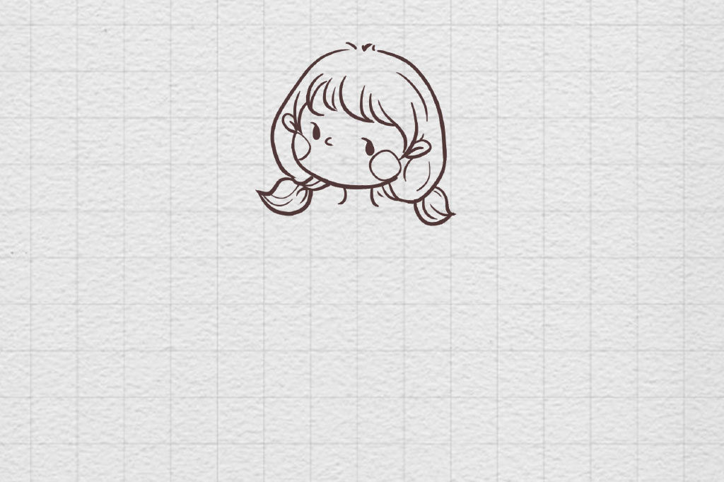 我的美少女妈妈简笔画画法步骤