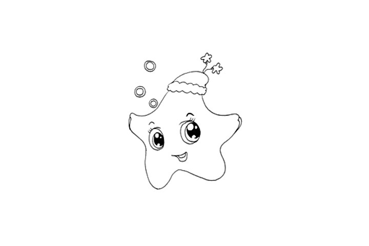 简单可爱的海星怎么画