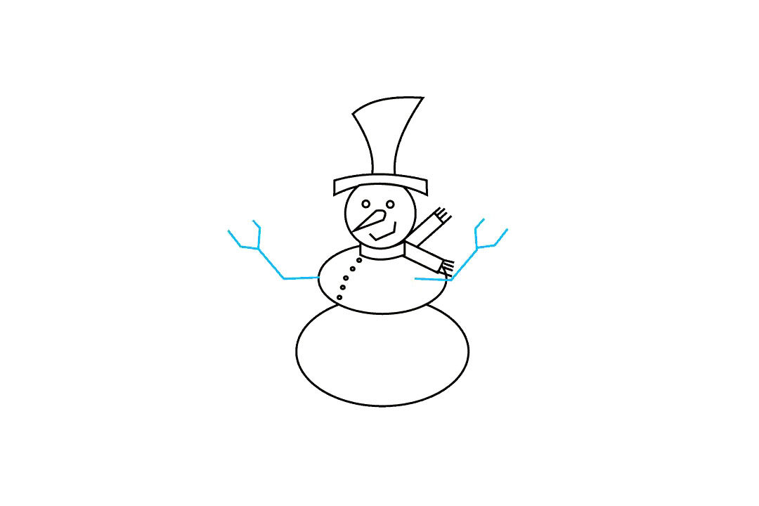 如何画雪人简笔画