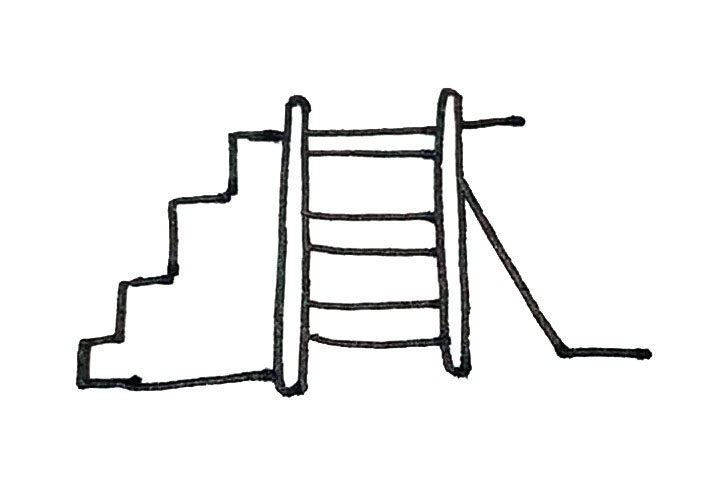 滑滑梯简笔画画法详解