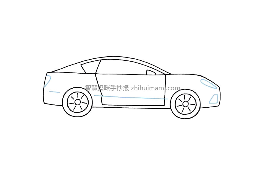 简单的小汽车怎么画