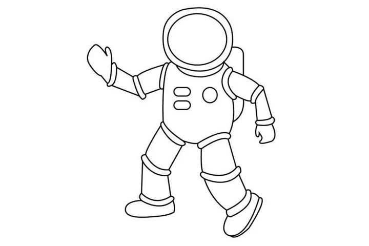 太空人简笔画画法步骤