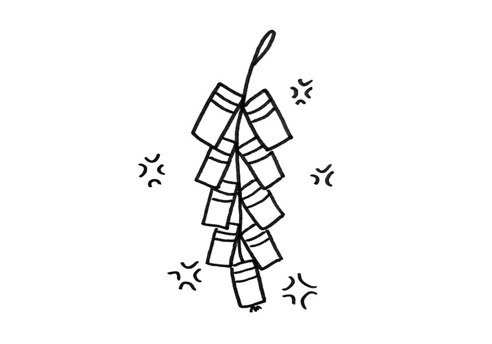 鞭炮怎么画