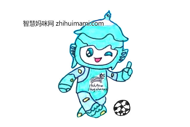 2022杭州亚运会吉祥物简笔画图片