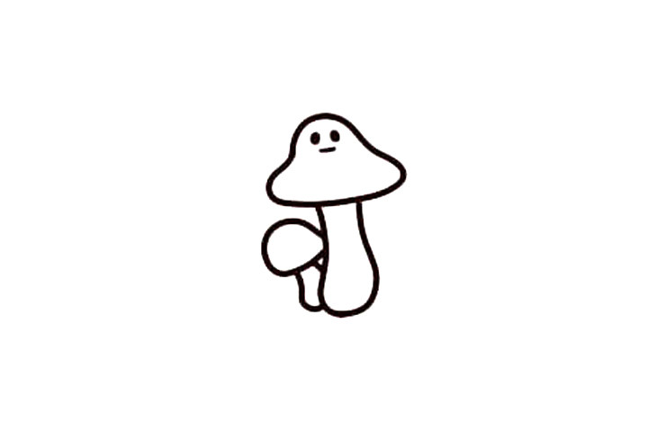 可爱蔬菜简笔画 香菇怎么画