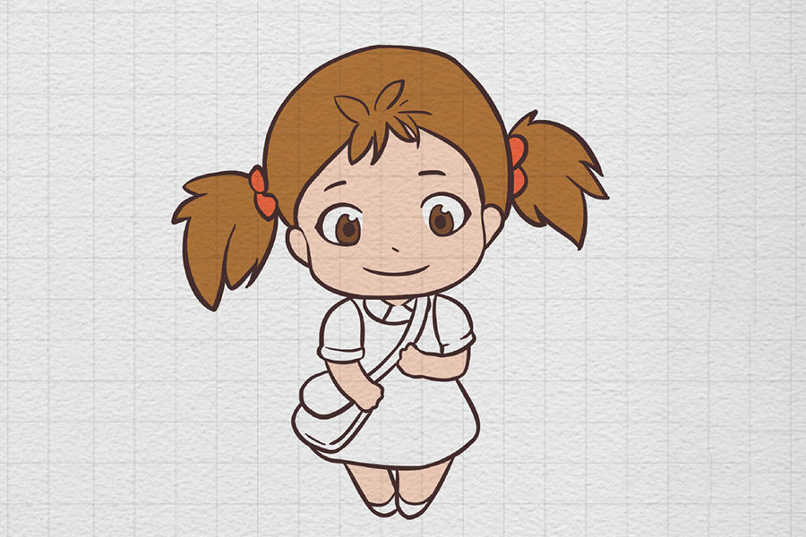 可爱小女孩简笔画画法步骤