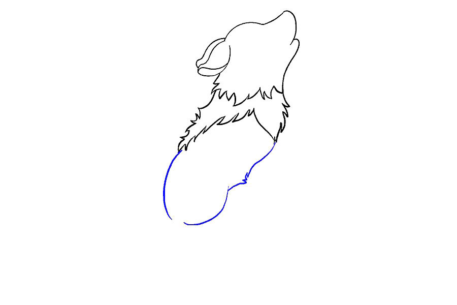 可爱小狼简笔画画法