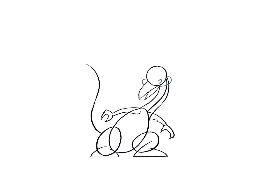 如何画卡通喷火龙简笔画