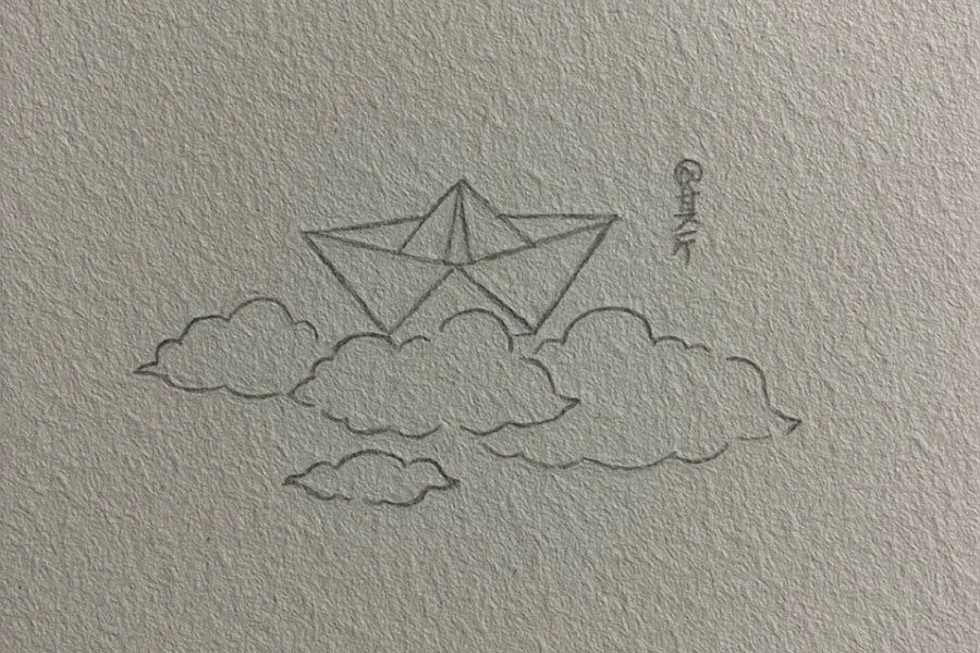漂亮的月亮船简笔画教程