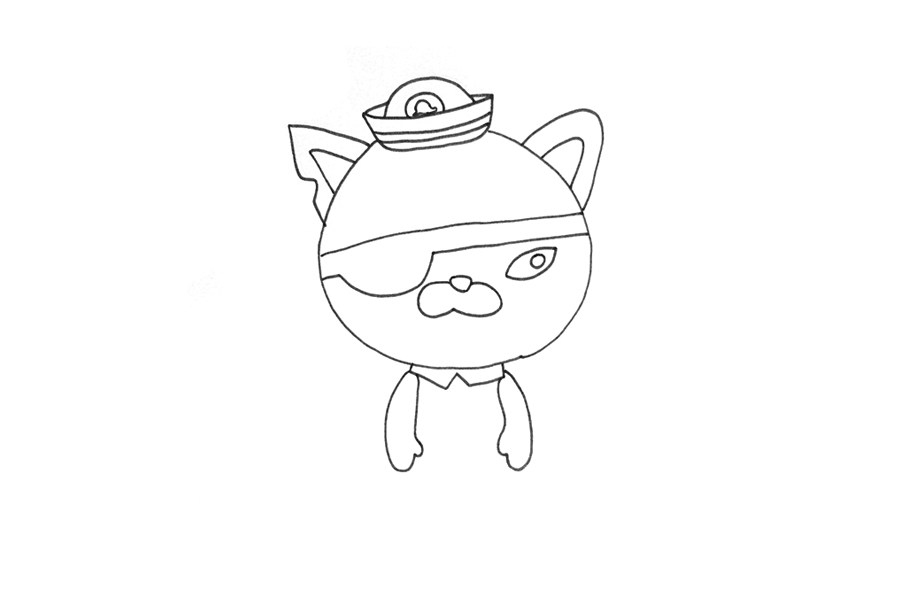 海底小纵队呱唧简笔画