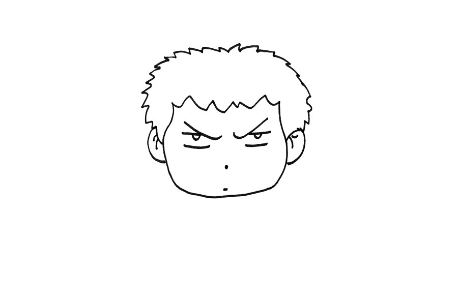 灌篮高手三井寿简笔画画法步骤