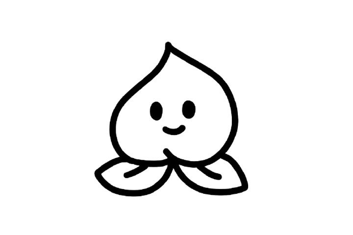 如何画可爱的水蜜桃