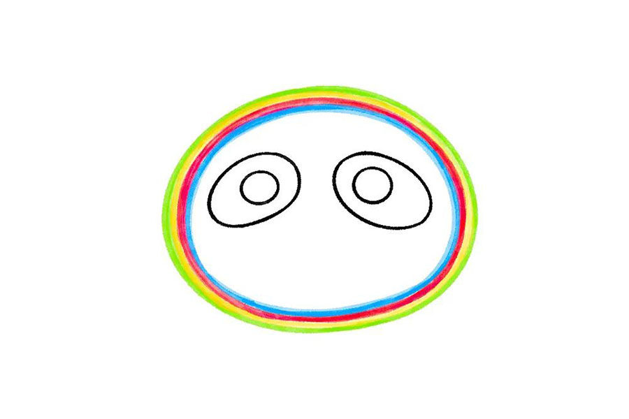 教你画可爱的冰墩墩简笔画