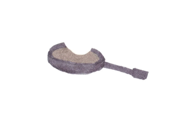 厨房用品简笔画 简单三步画煎锅