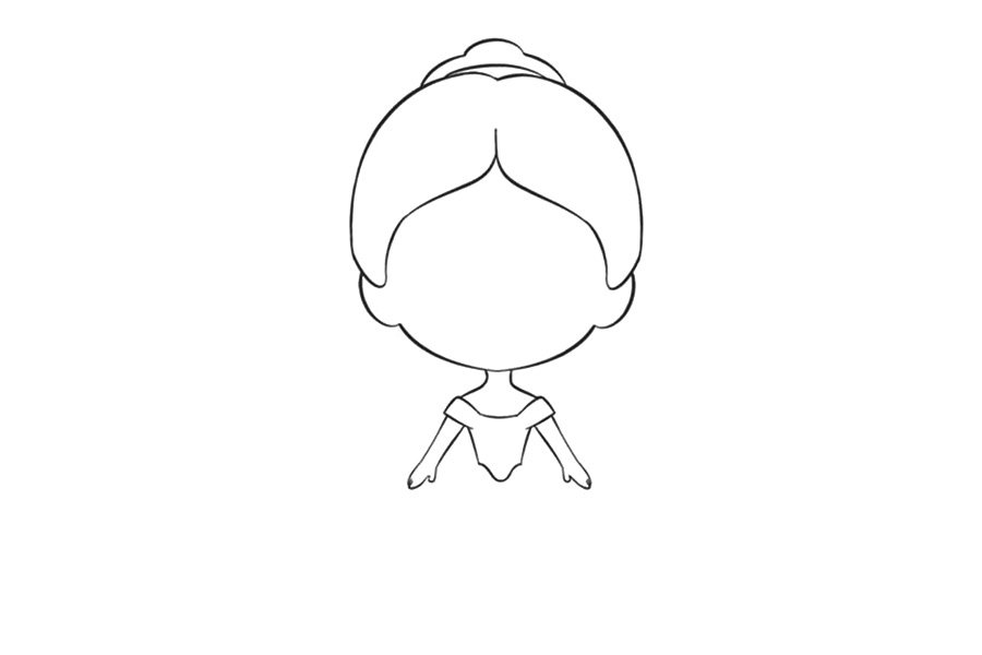 可爱的贝儿小公主画法步骤